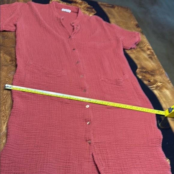 Eileen Fisher Terracotta Button-Up Dress - Picture 5 of 5